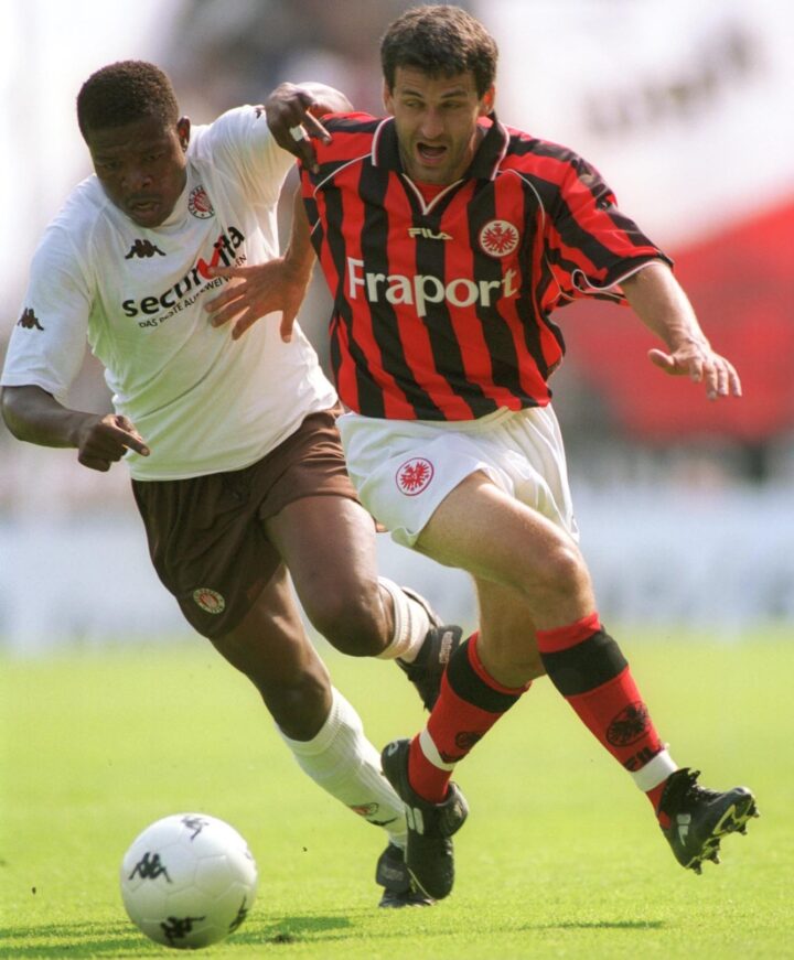 Peter Nemeth (r.) spielte in seiner Karriere nur ein einziges Mal gegen St. Pauli. Am 25.08.2001 war das. (Foto: Witters)